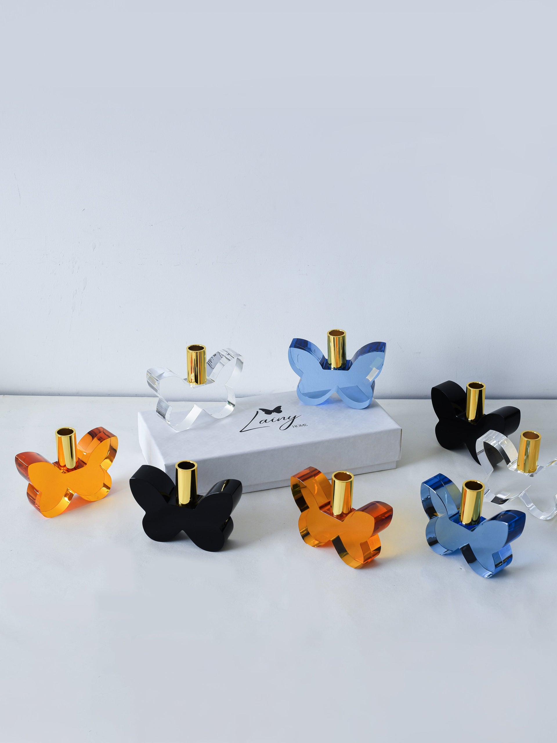 Pair of 3” Butterfly Candleholders