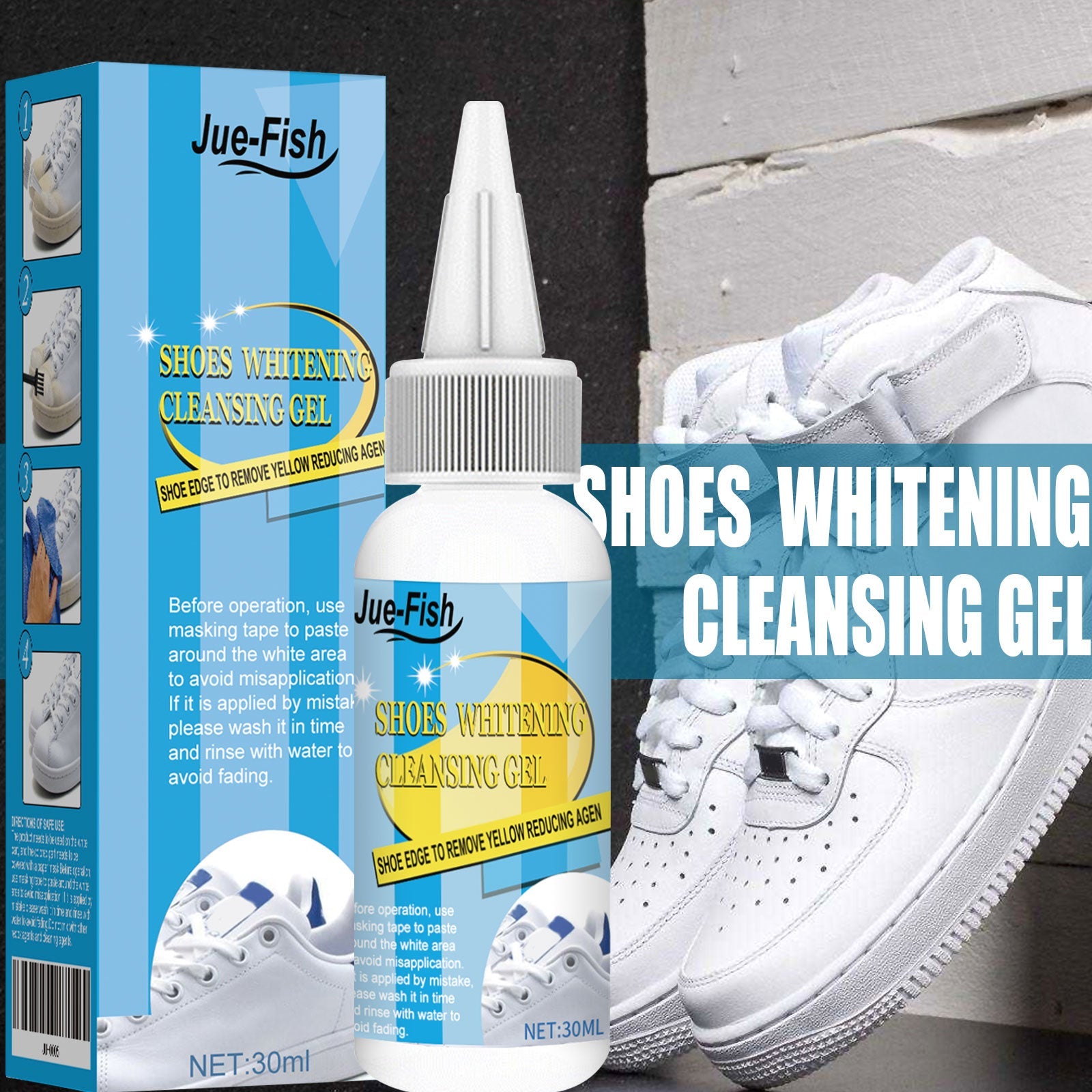 White Shoes Cleaner, White Shoes Strong Stain Removal Decontamination Yellow Whitening Cleaner