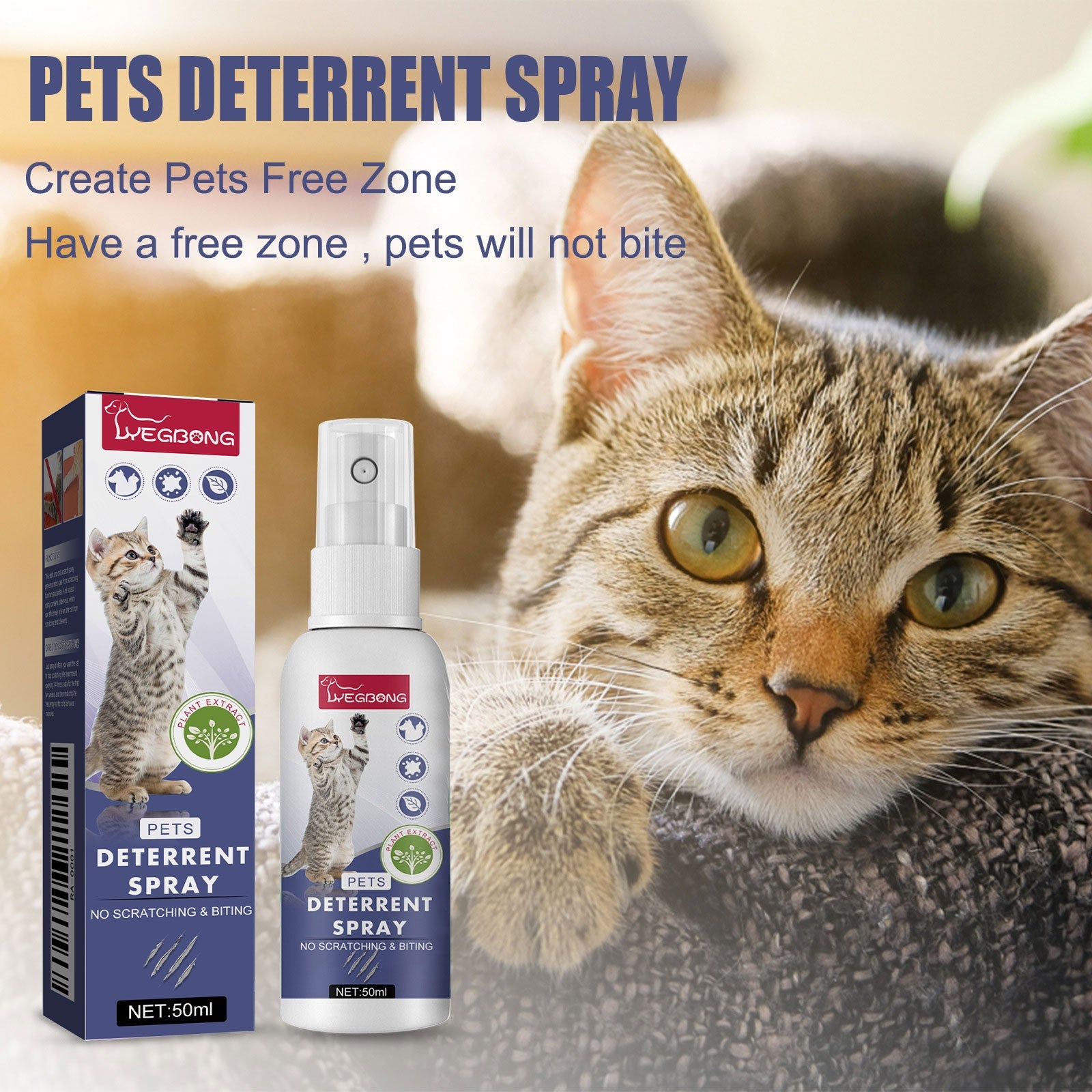 Pet Anti-Scratch Spray Exclusion Zone Set Up Spray Cat And Dog Scratching Door Sofa Anti-Scratch Solution