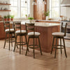 30.5 Inch Swivel Barstools with Backrest & Upholstered Seat-Set of 4