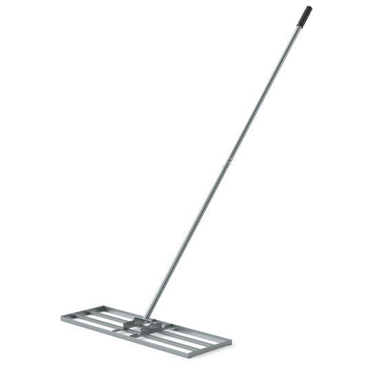 30 x 10 Inch Heavy Duty Lawn Level Tool with 69 Inch Handle-Silver