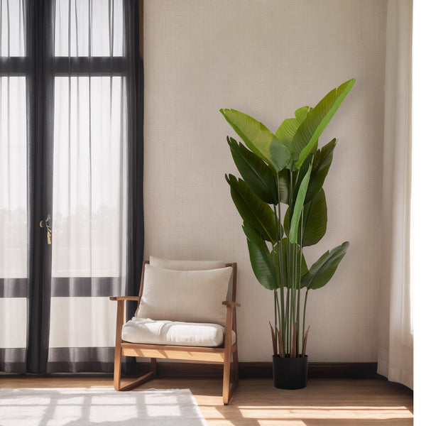 Artificial Bird of Paradise Plant 160cm Tall Faux Tropical Palm Tree Green Plastic Indoor Outdoor Decoration