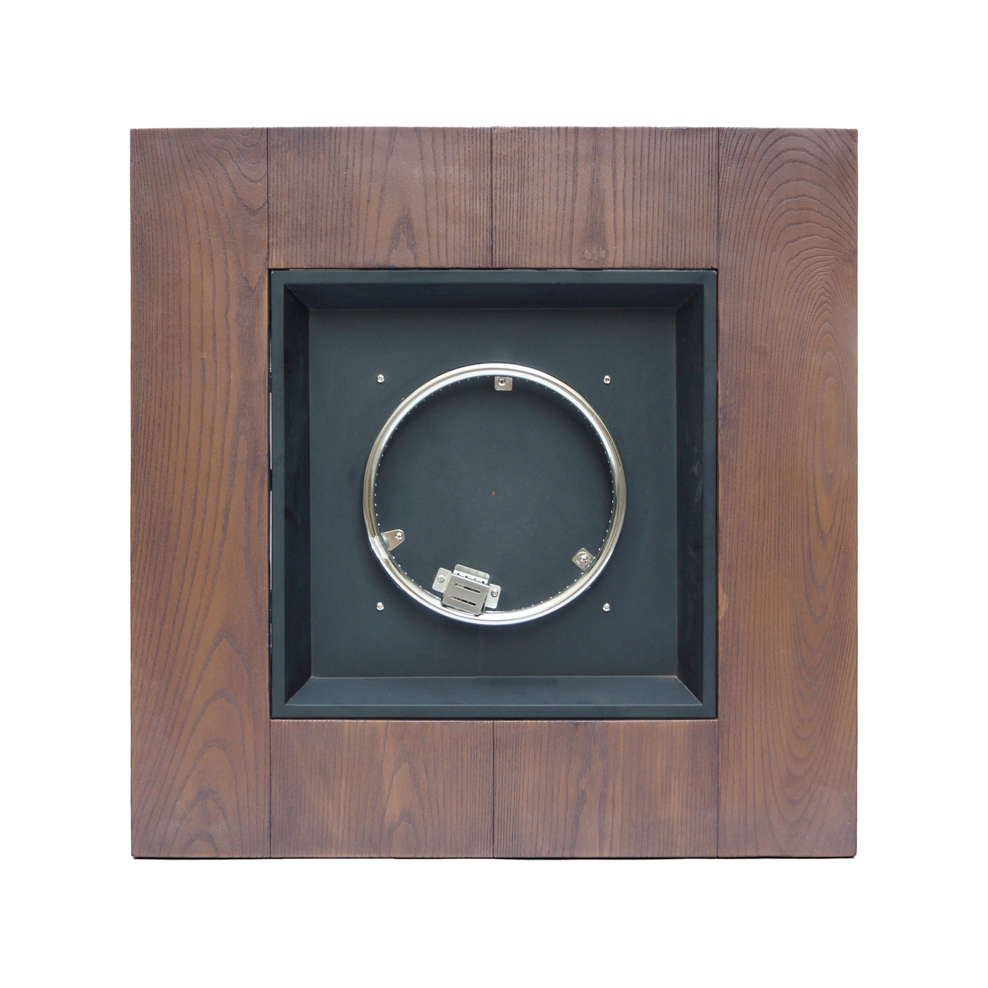 24' H x 32' W Outdoor Patio Square Gas Burning MgO Fire Pit, Tank Inside, 40000 BTU, Brown Wood Pattern