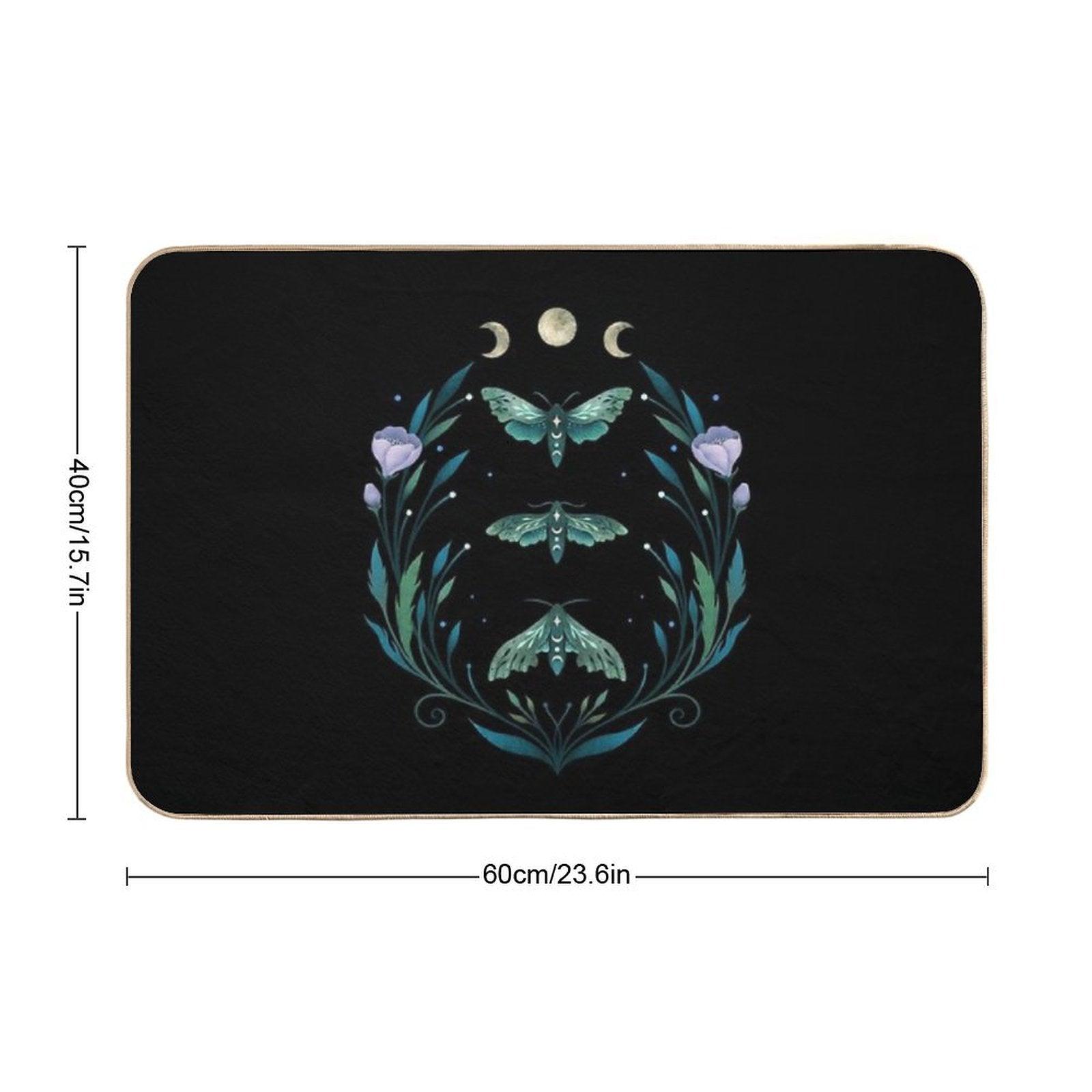 Lime Hawk Moths Night Bath Mat
