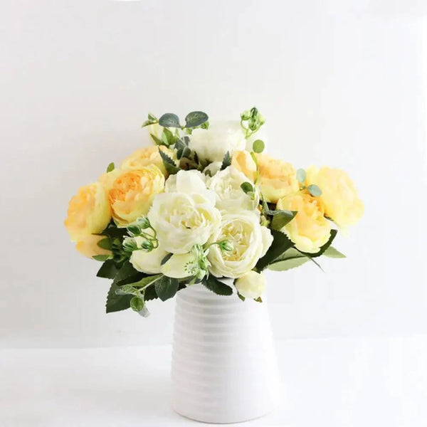 30cm Artificial Silk Peony Flowers Bouquet for Home Decoration -  Faux Christmas Flowers & Wedding Flowers
