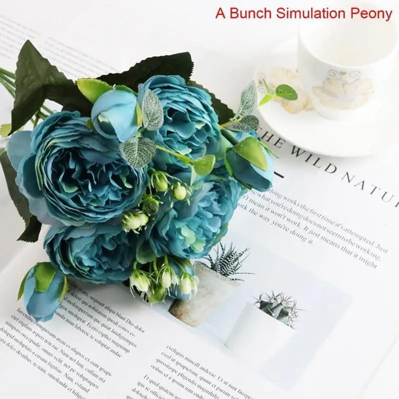 30cm Artificial Silk Peony Flowers Bouquet for Home Decoration -  Faux Christmas Flowers & Wedding Flowers