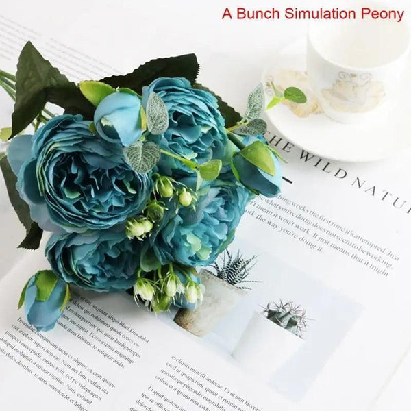 30cm Artificial Silk Peony Flowers Bouquet for Home Decoration -  Faux Christmas Flowers & Wedding Flowers