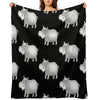 Hippo Cute Hippopotamus Throw Blanket