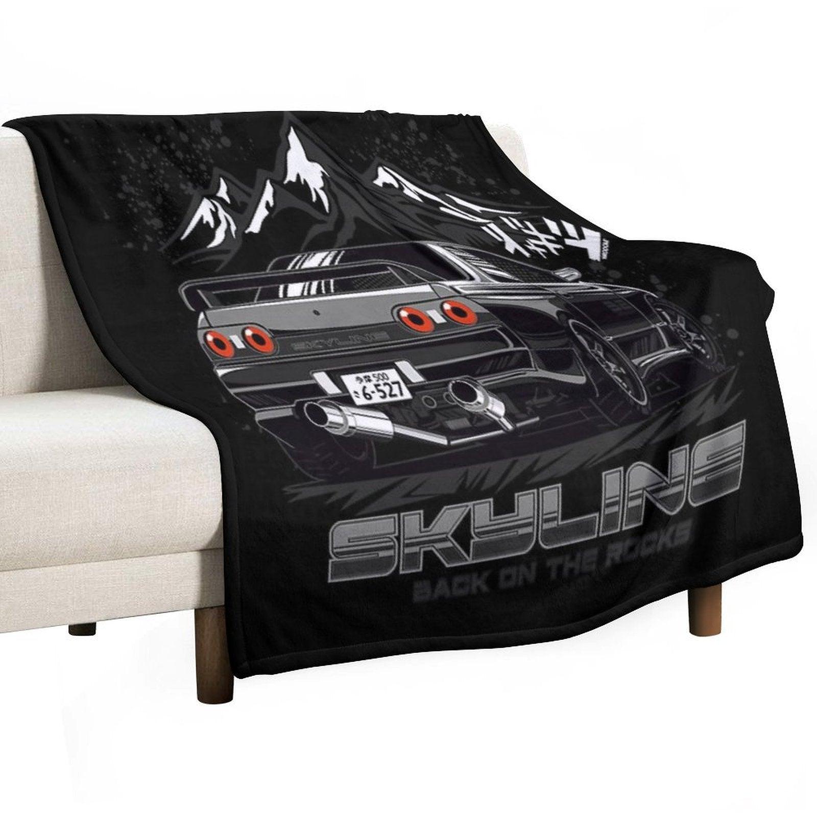 VR38 Swapped Skyline R32 Throw Blanket
