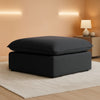 Black Storage Ottoman With Removable Cushion Covers