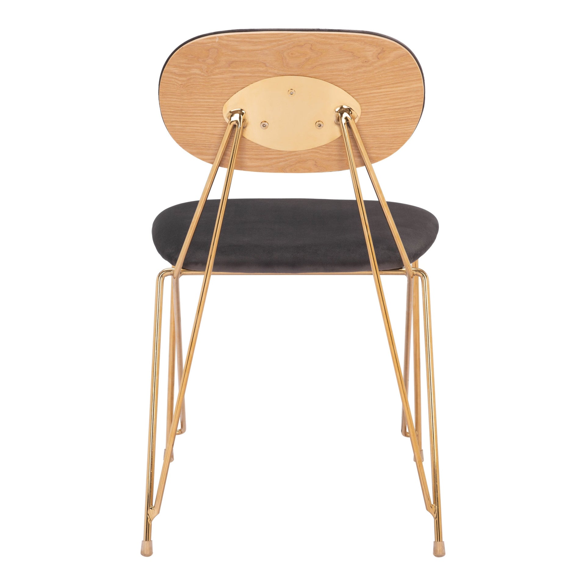 Georges Dining Chair (Set of 2) Gray & Gold