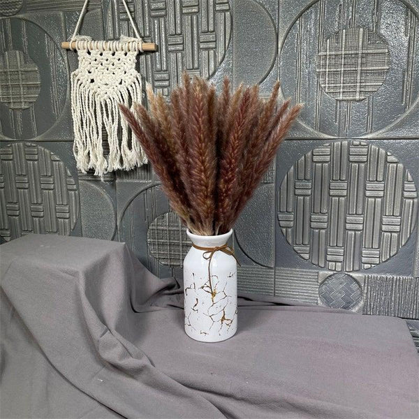 30Pcs Dried Bulrush Flowers Bouquet Home Wedding Decoration Table Flores Preservadas Pampas Grass Natural Reed Decor for Room