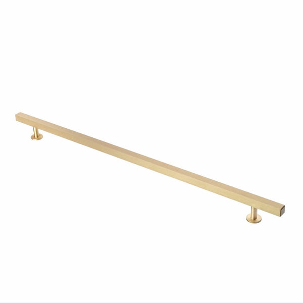 Lew's Square Bar Cabinet Knobs and Handles in Brushed Brass