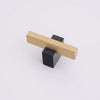Lew's Two Tone Series Knobs and Handles Black and Brass - Knob
