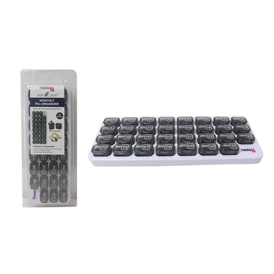 31 Day Monthly Pill And Vitamin Organizer With Large Removable Pods