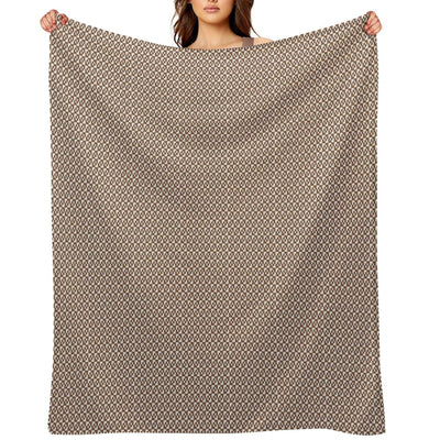 Tiled Pattern - Brown All-season Throw Blanket