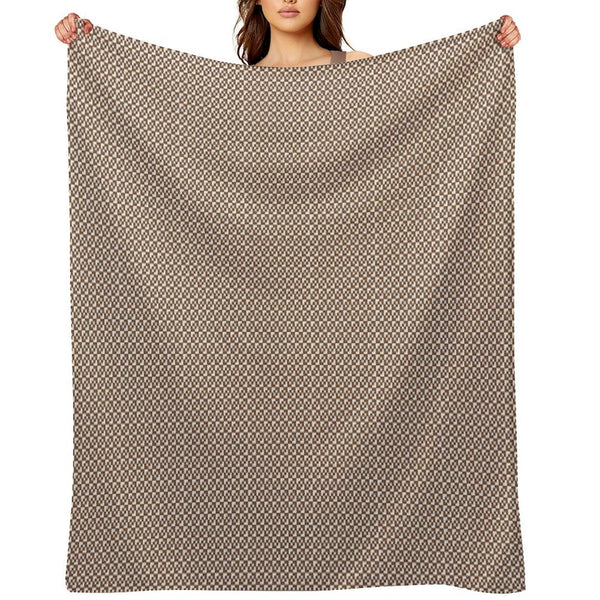 Tiled Pattern - Brown All-season Throw Blanket