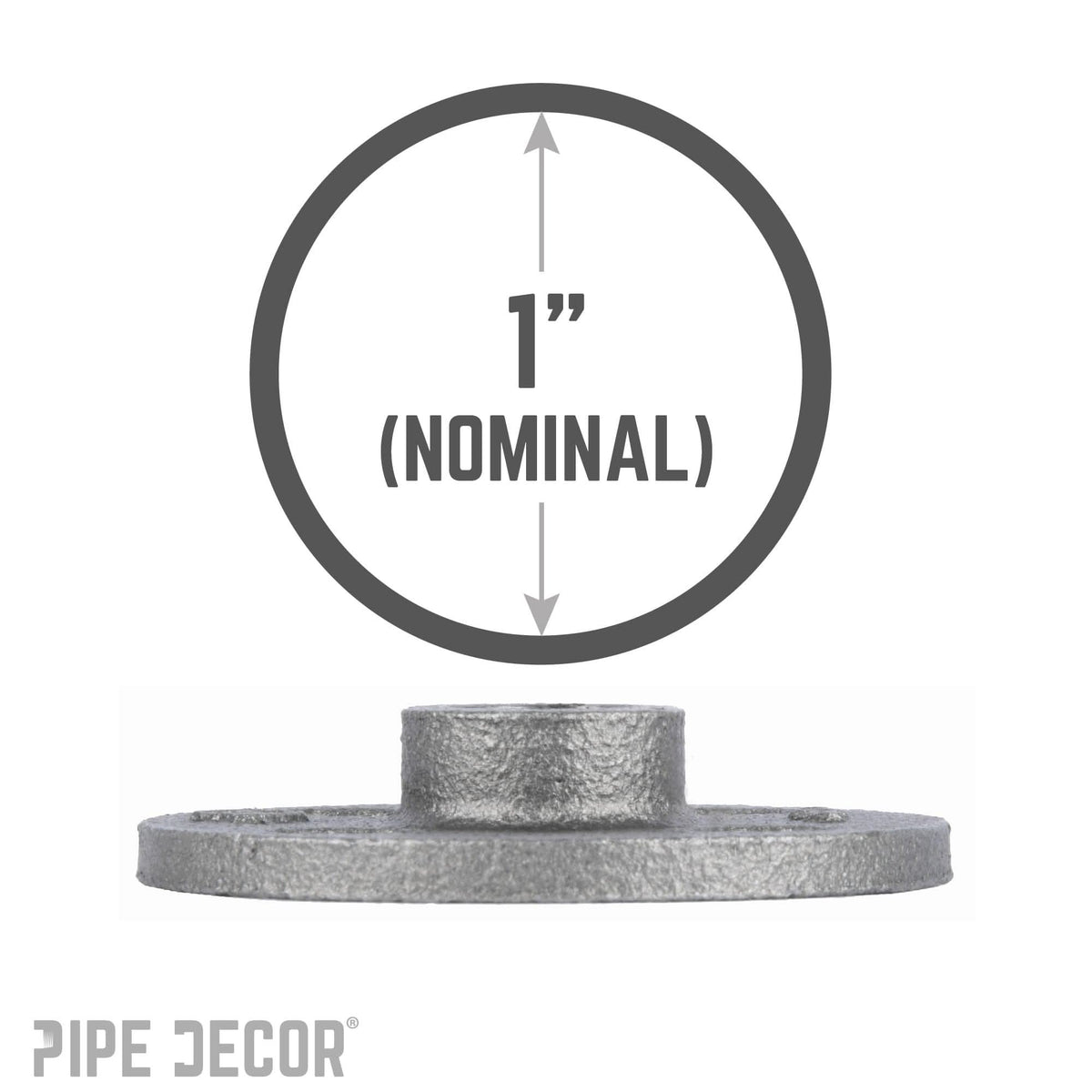 1 in. Black Floor Flange