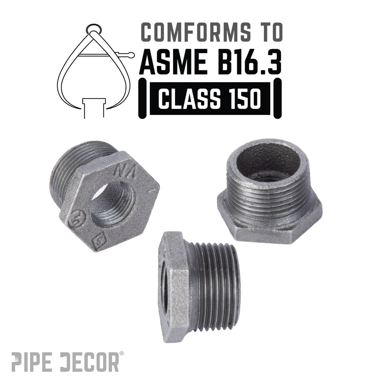 1 1/4 in. x 3/4 in. Black Bushing