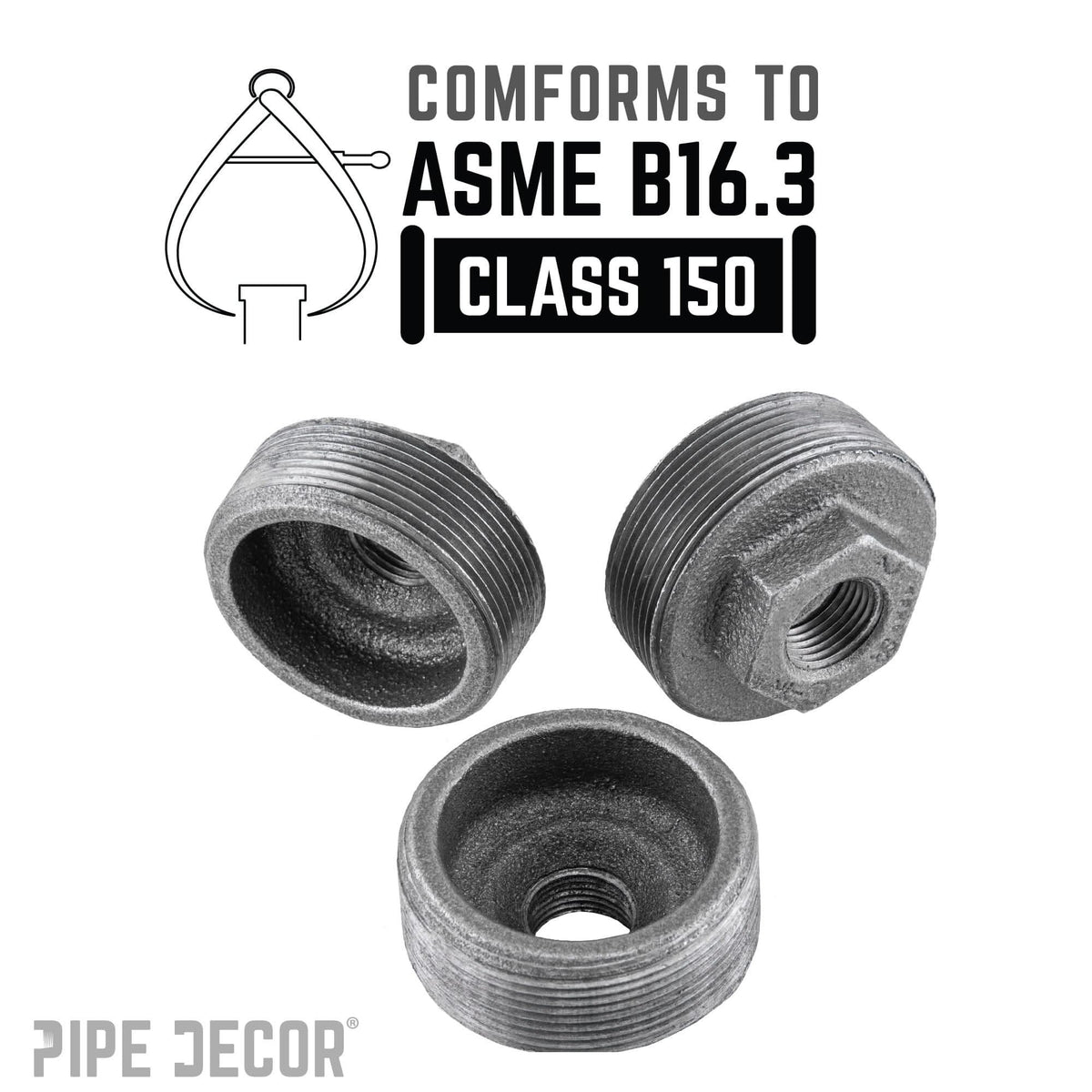 2 in. x 1/2 in. Black Bushing