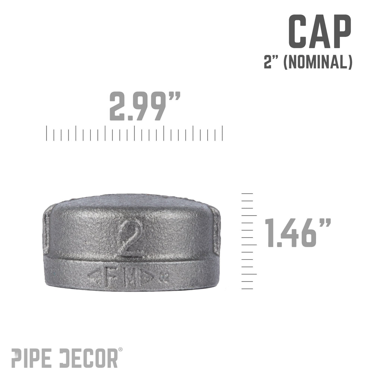 2 in. Black Cap