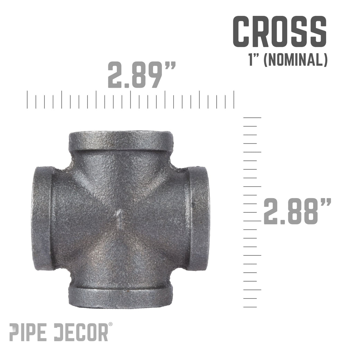 1 in. Black Cross