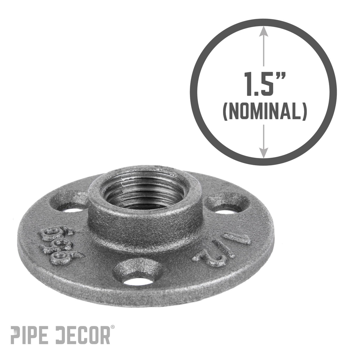 1/2 in. Black Mini Flange
