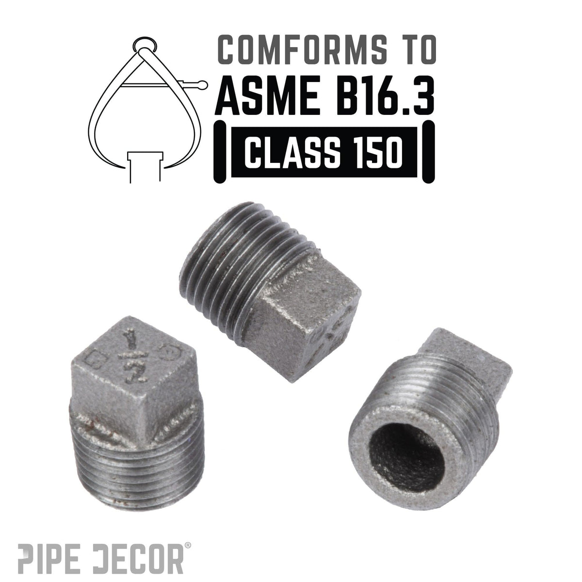 1/2 in. Black Plug
