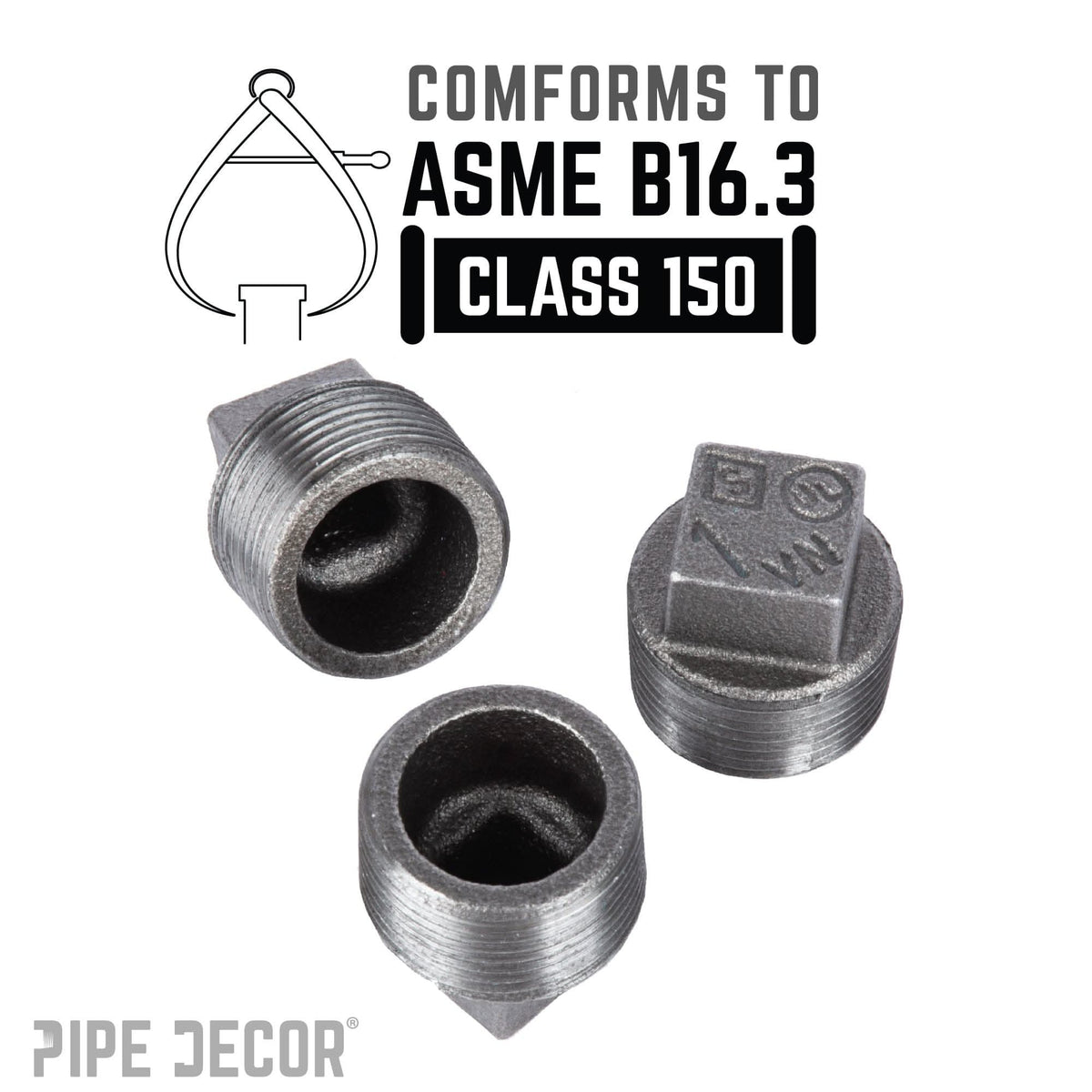 1 in. Black Plug