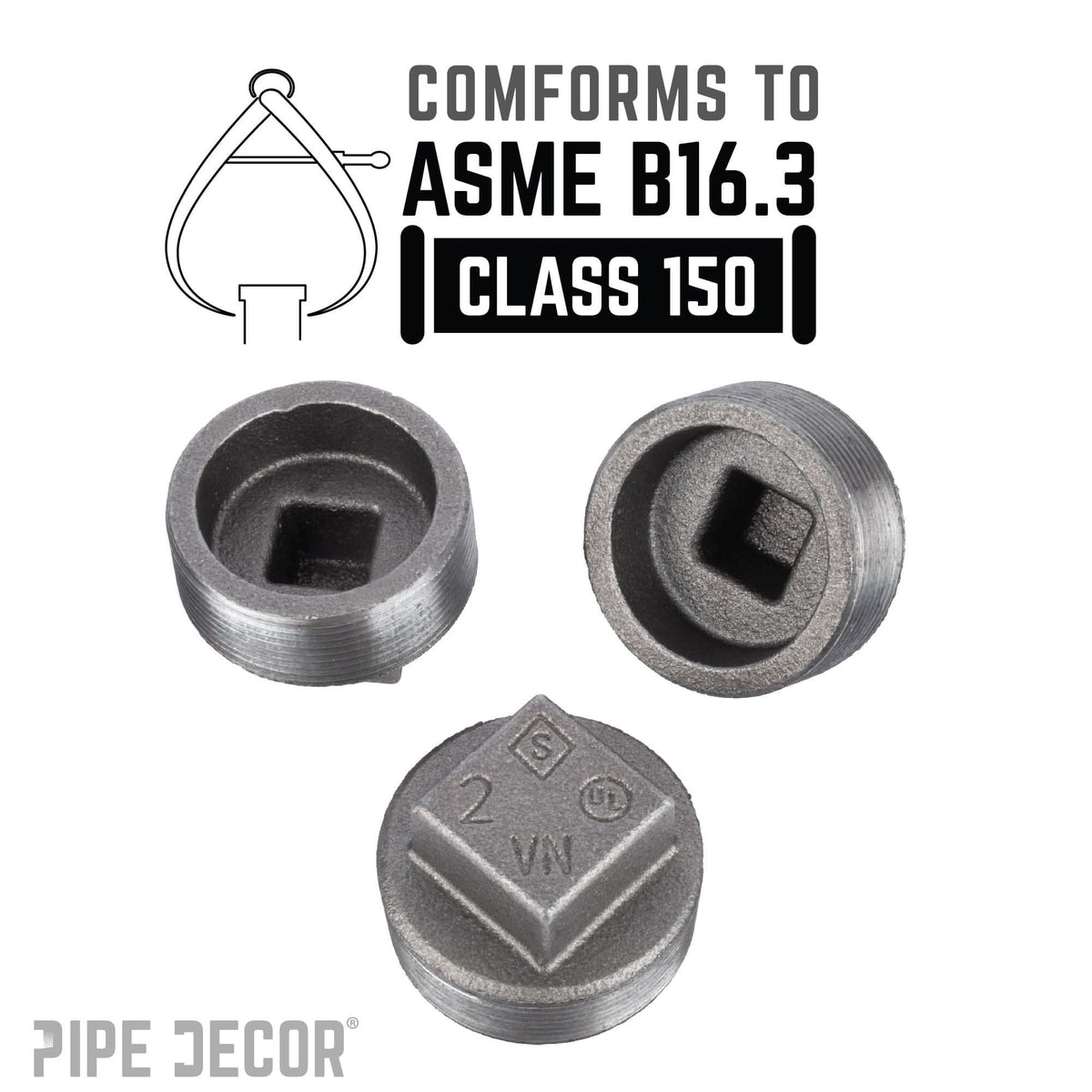 2 in. Black Plug