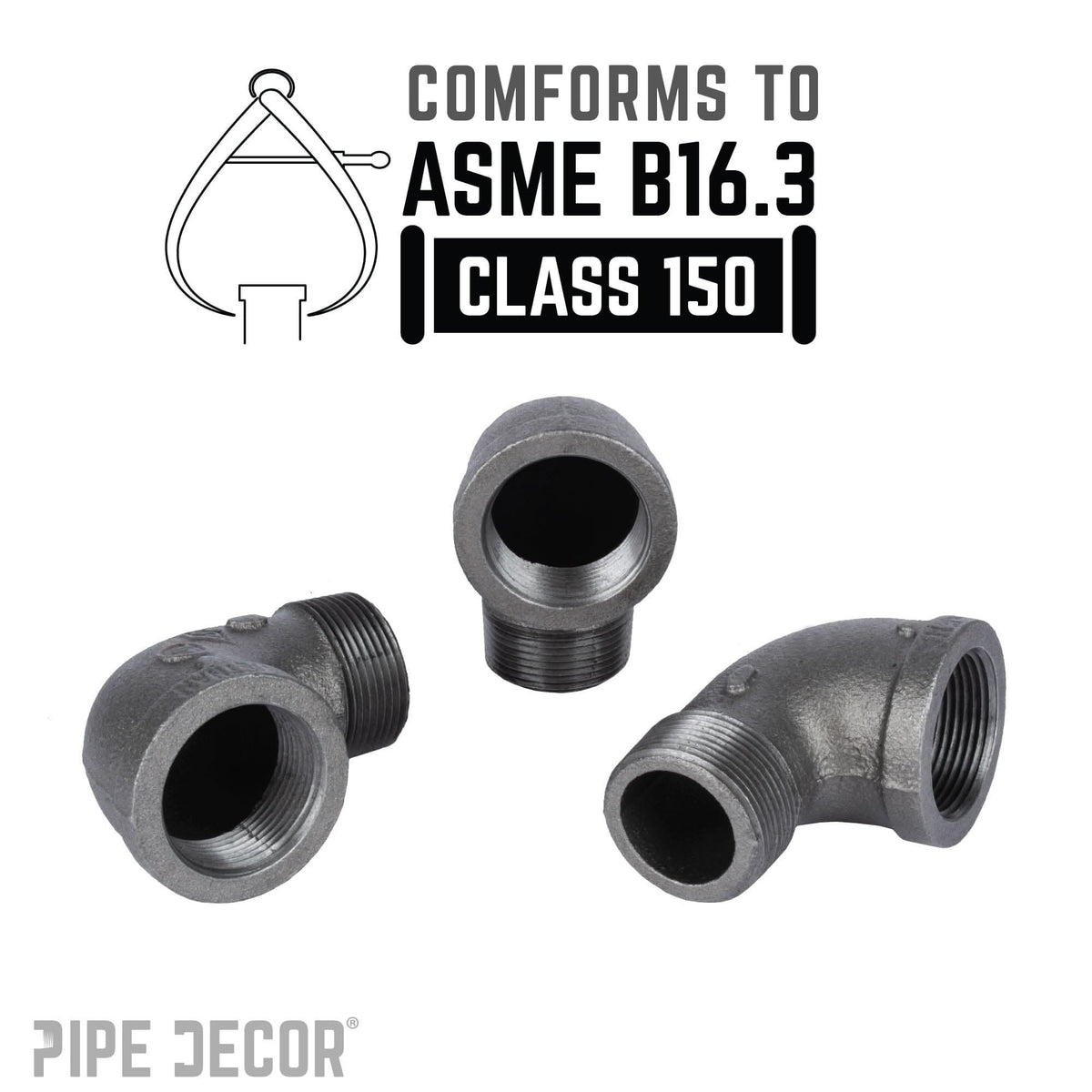 3/4 in. Black 90 Degree Street Elbow