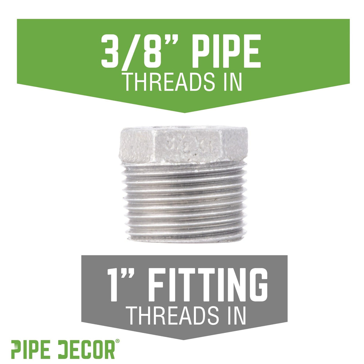 1 in. x 3/8 in. Galvanized Iron Bushing
