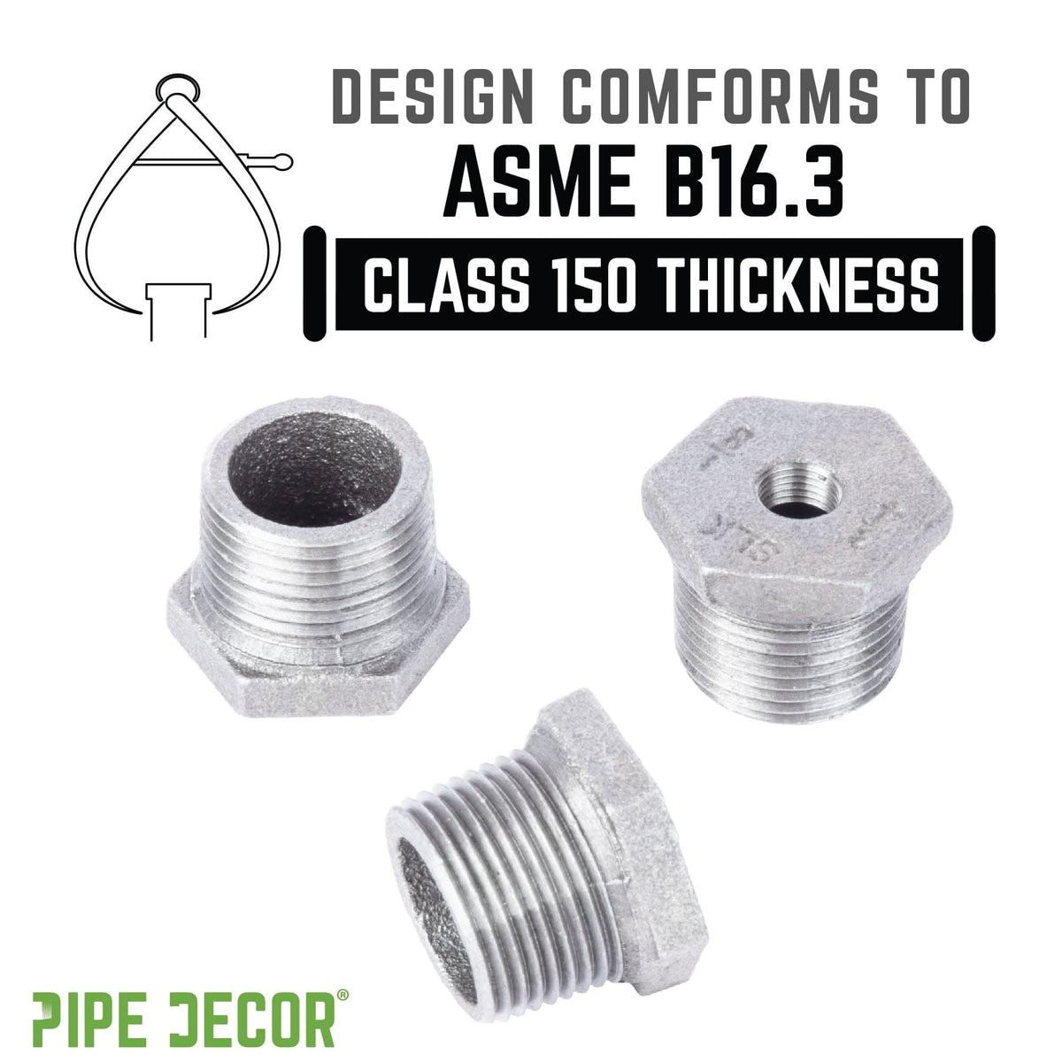 3/4 in. x 1/8 in. Galvanized Iron Bushing