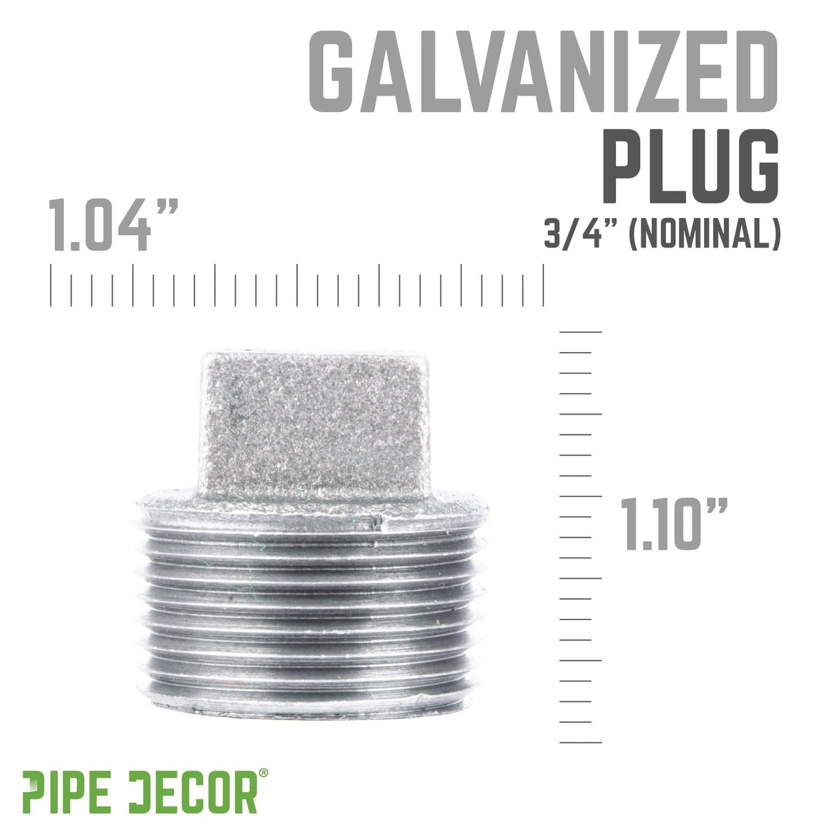 3/4 in. Galvanized Iron Plug