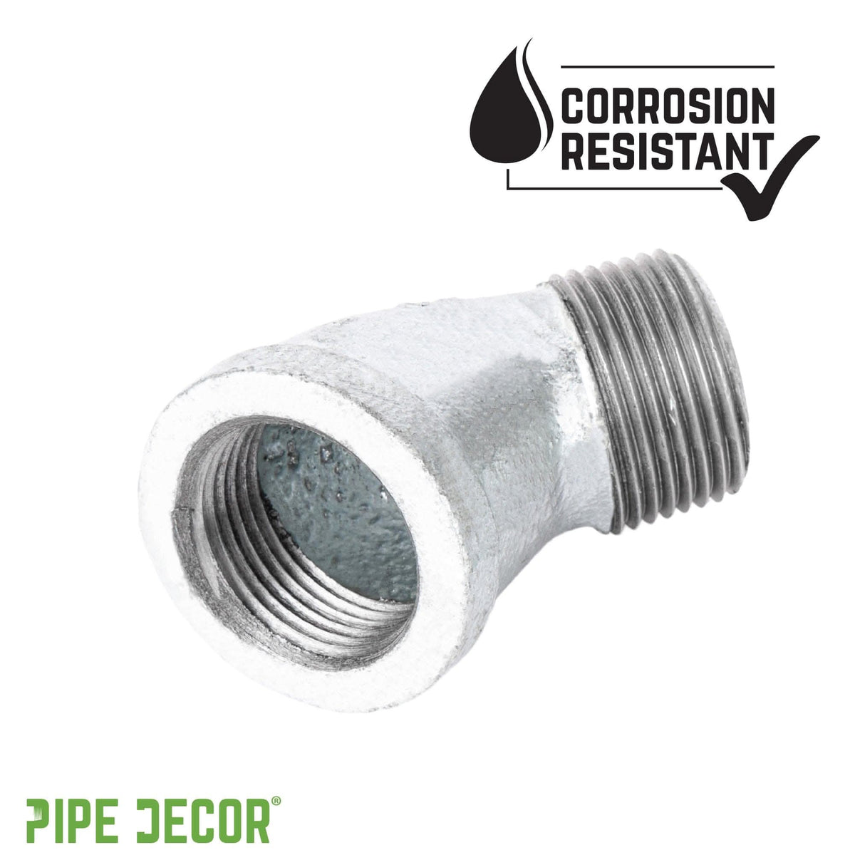 1 in. Galvanized Iron 45 Degree Street Elbow