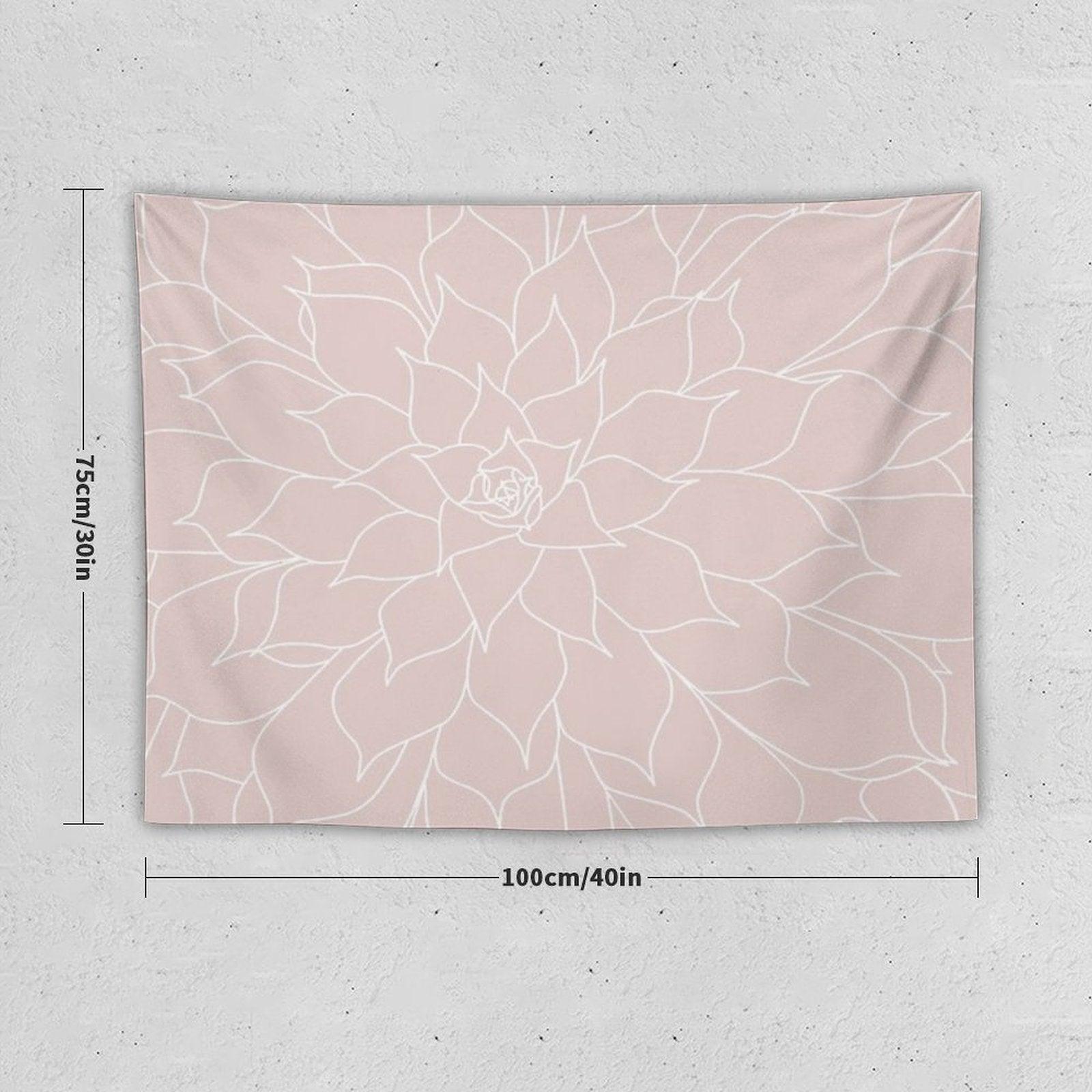 Blush Pink Succulent Tapestry