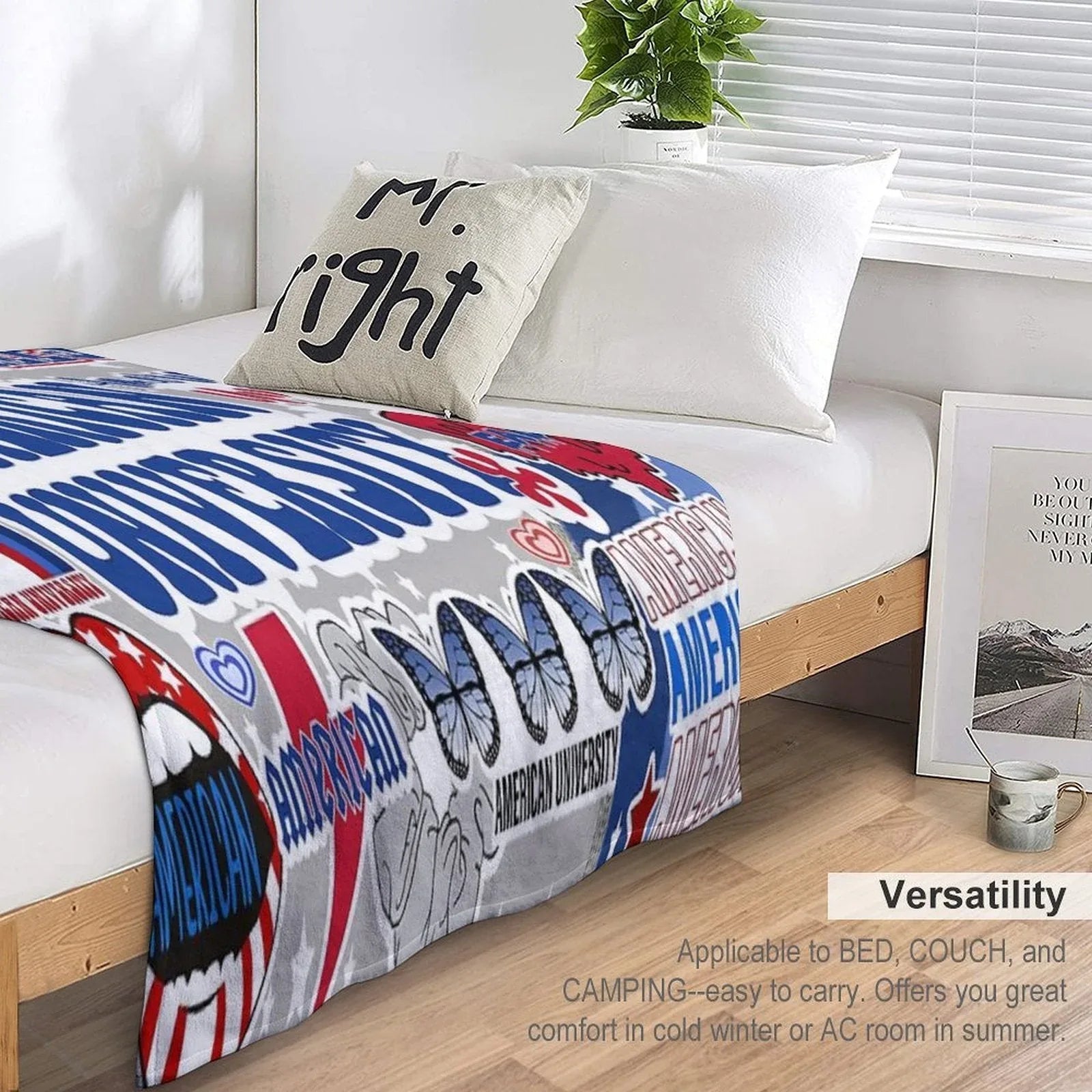 American Collage Throw Blanket