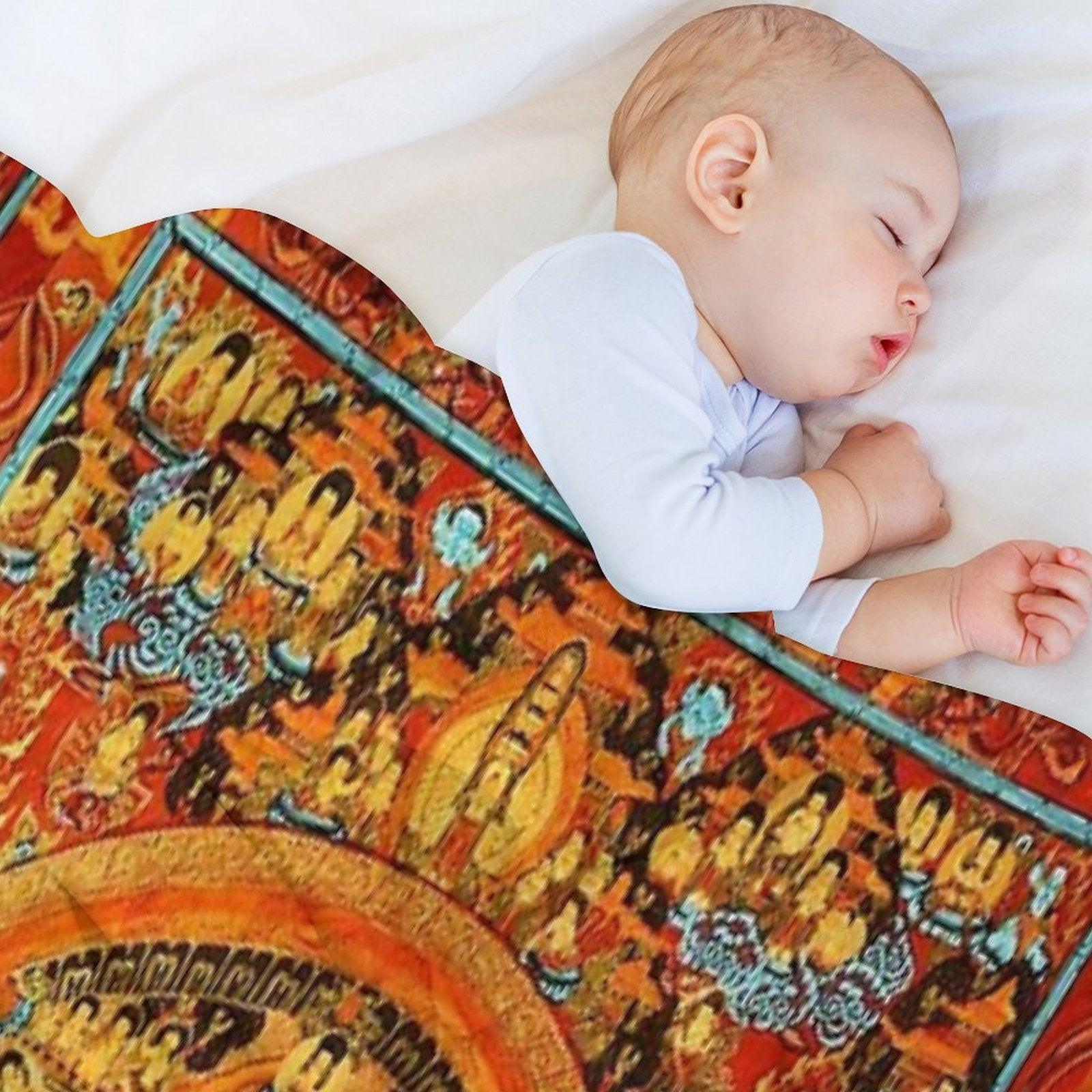 Buddhist Mandala Ashta Bhairava Thangka 45 Throw Blanket