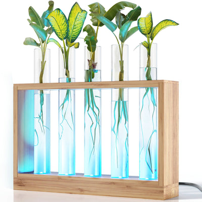 Bamboo Air Planter – LED Light Color Changing Indoor Plant Decor Vase