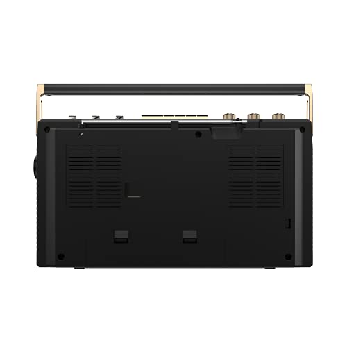 Ion Audio 1980S-Style Boombox with Bluetooth, Radio, Cassette Player Recorder & VU Meters