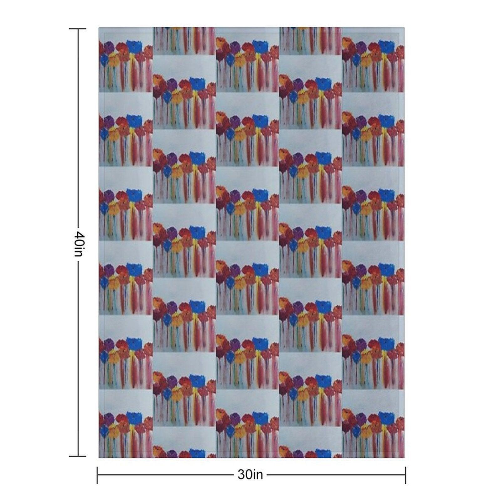 Abstract Bloom Throw Blanket