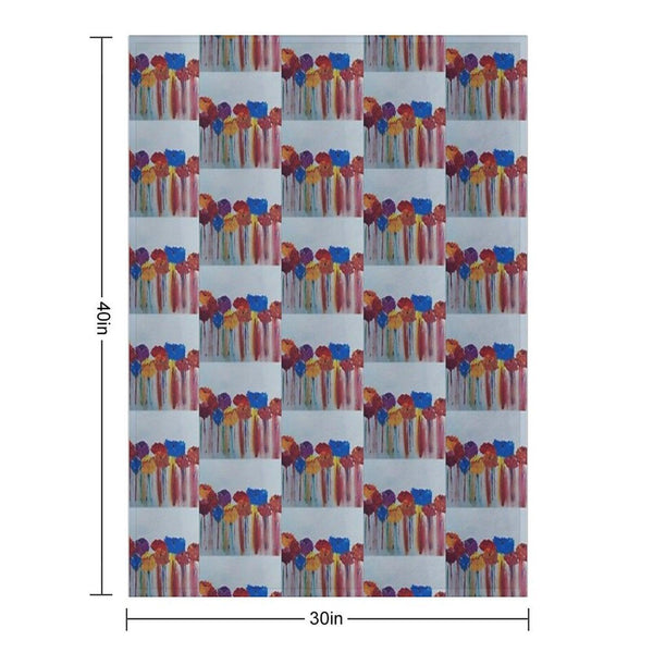 Abstract Bloom Throw Blanket