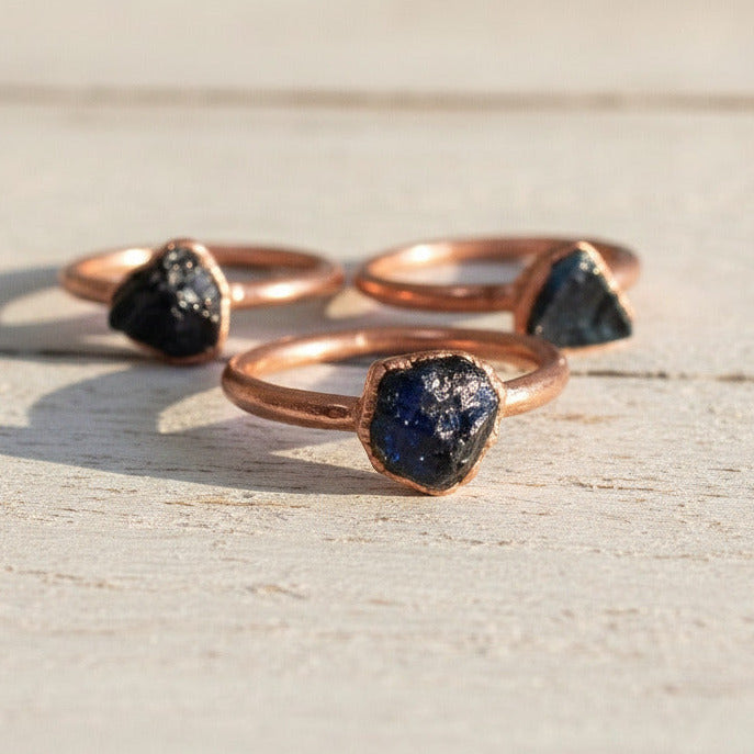 Copper Raw Black Tourmaline Ring - Calm Confidence | By Blackbird & Sage