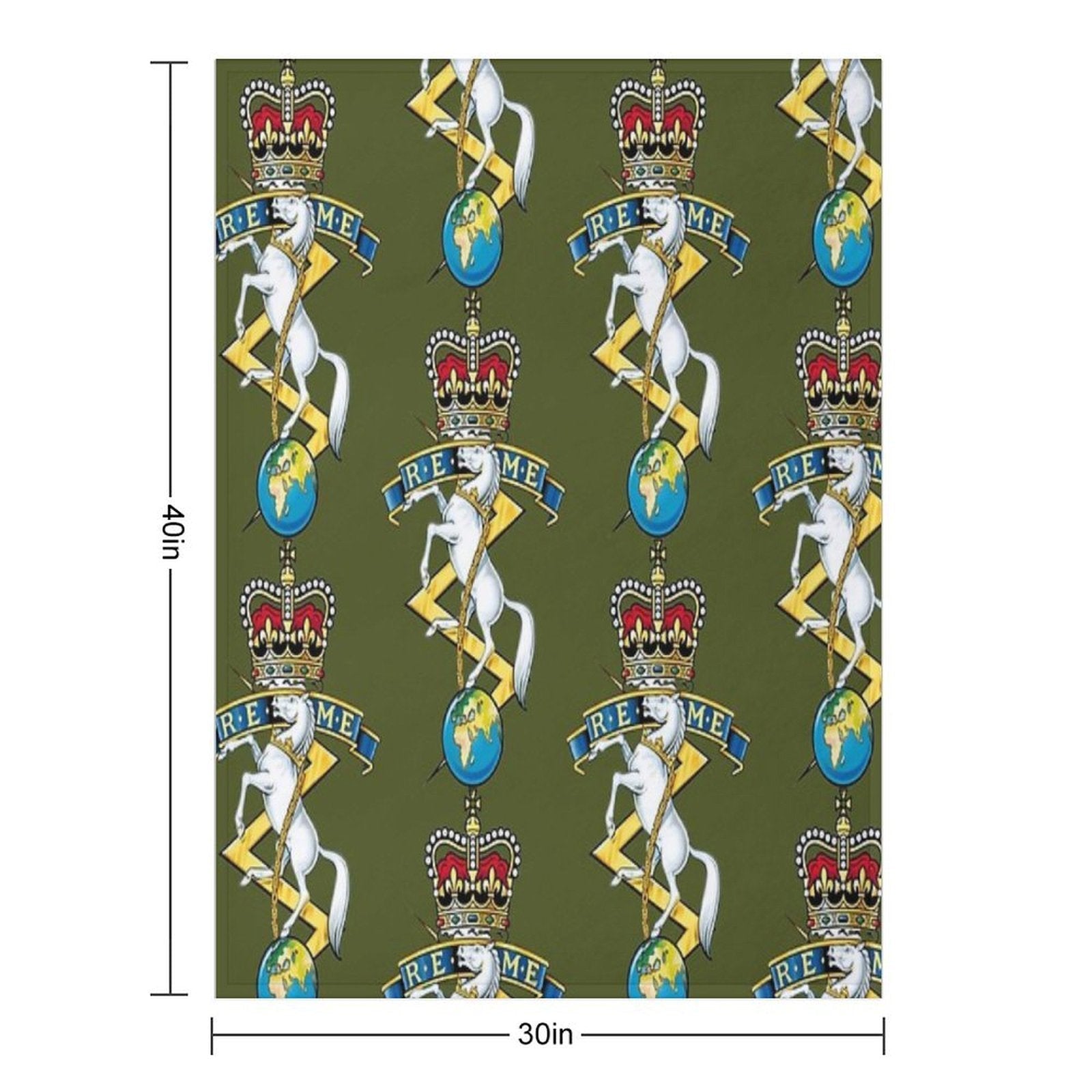 REME Royal Electrical And Mechanical Engineers Capbadge Velvety-soft Throw Blanket