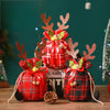 Christmas Apple Bag Antlers Checkered Cloth Gift Bag Christmas Eve Kindergarten Children's Small Gift Candy Bag