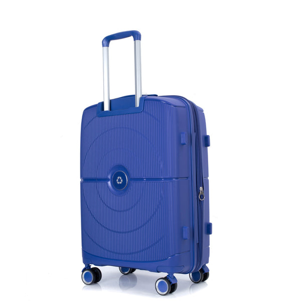Expandable Hardshell Suitcase Double Spinner Wheels PP Luggage Sets Lightweight Durable ,3-Piece Set (20/24/28) ,Navy