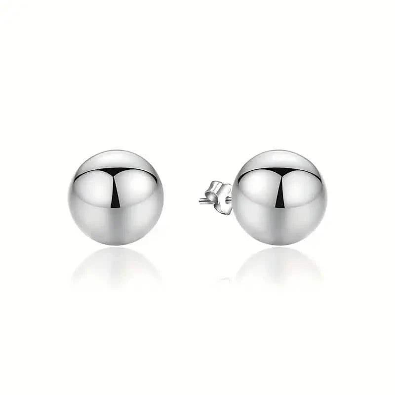 Stainless Steel Hypoallergenic Ball Shaped Stud Earrings