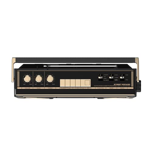 Ion Audio 1980S-Style Boombox with Bluetooth, Radio, Cassette Player Recorder & VU Meters