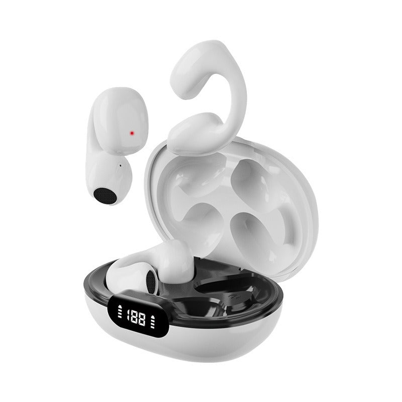 Clip on wireless Bluetooth earphones 5.3 clip on bone conduction sports earphones with ultra long battery life TWS earphones