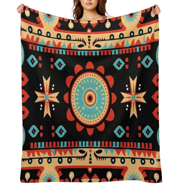 Indigenous Cherokee Nation Pattern Travel-friendly Throw Blanket